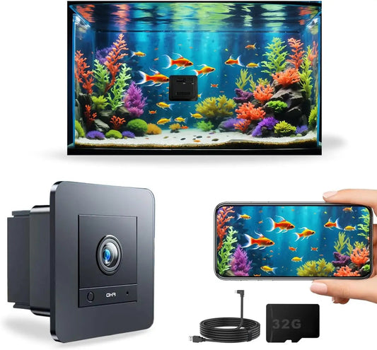 2K HD Aquarium & Terrarium Camera w/ Night Vision, Audio & 32GB Card - BIG FRENCHIES