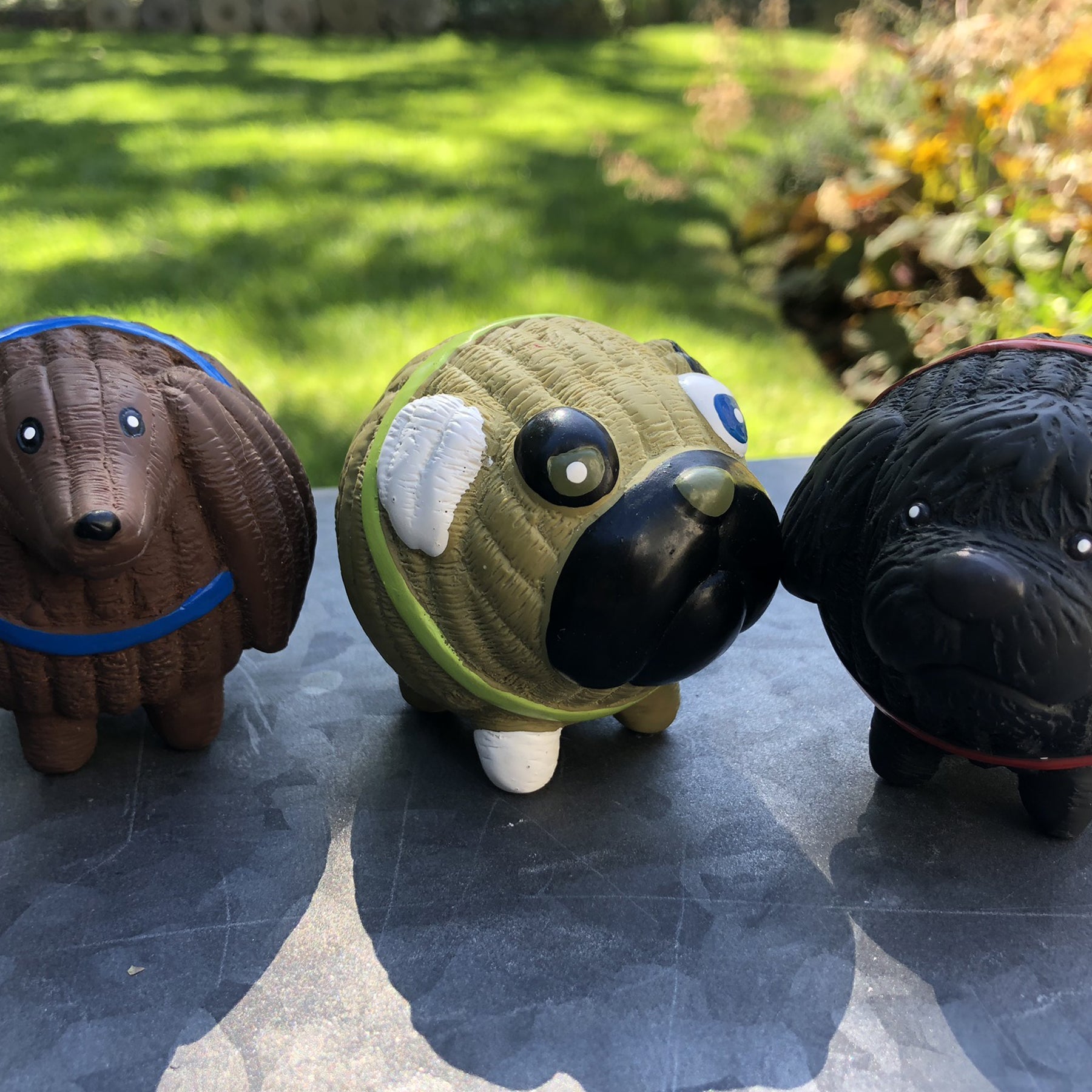 Assorted Ruff-Tex® HuggleMutt™ Latex Balls Dog Toys, 3 Pack, Small - BIG FRENCHIES