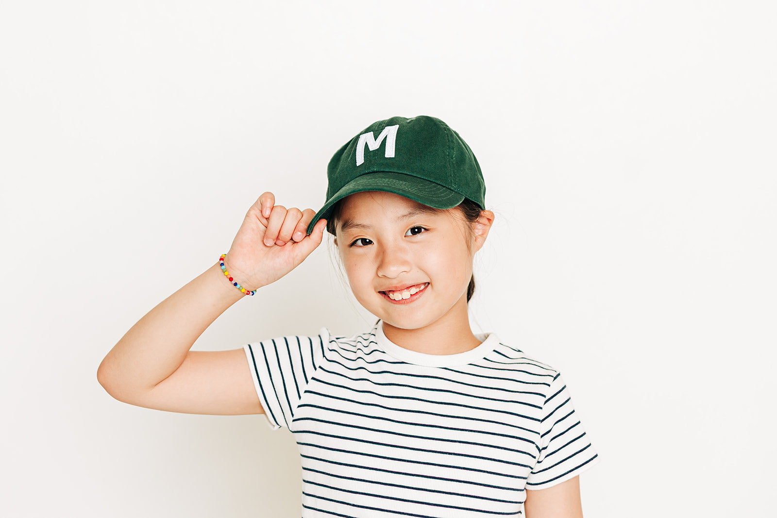 Hunter Green Letter Baseball Hat - BIG FRENCHIES