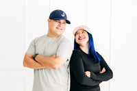 Navy Letter Athletic Hat - BIG FRENCHIES