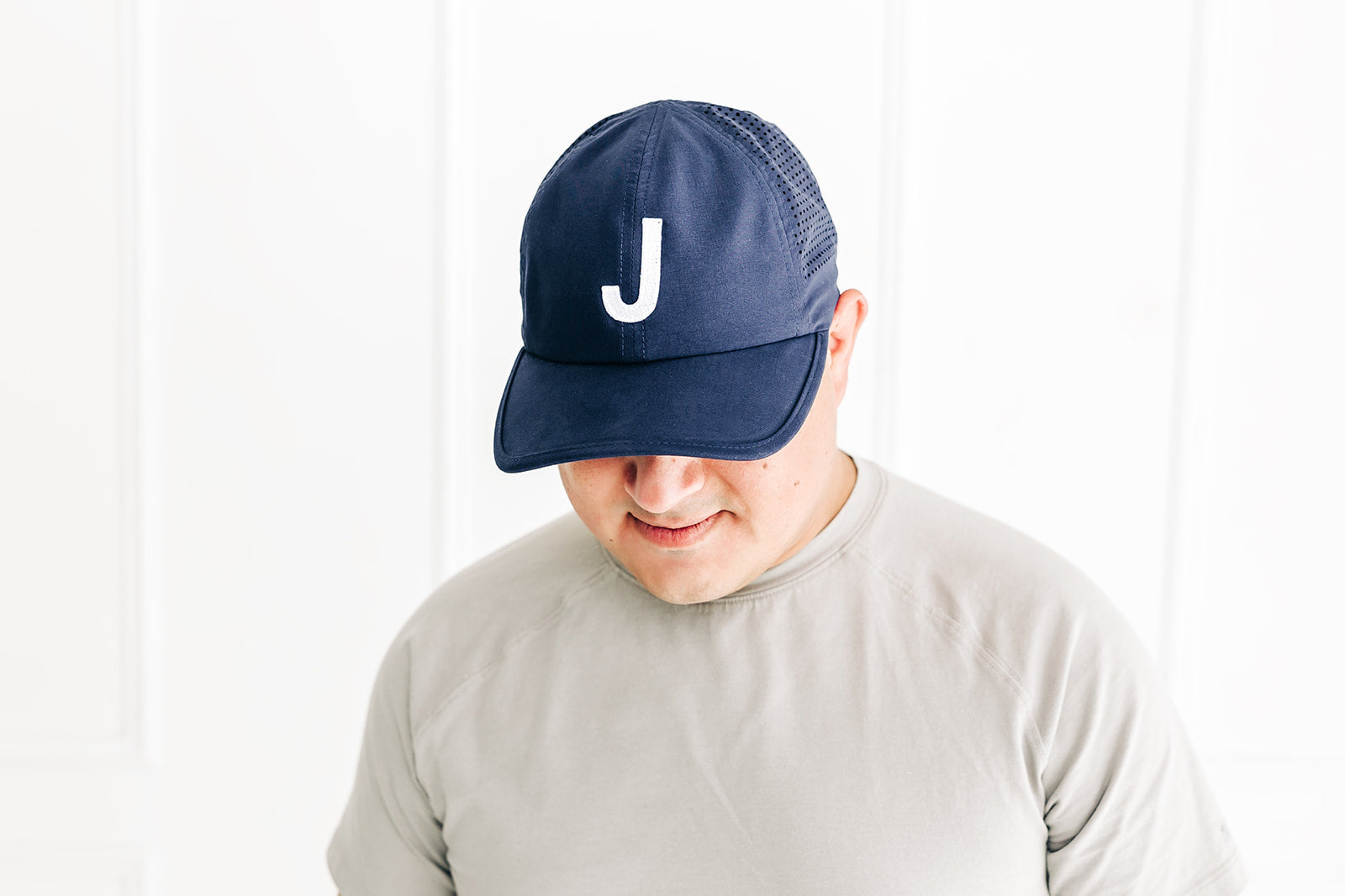 Navy Letter Athletic Hat - BIG FRENCHIES