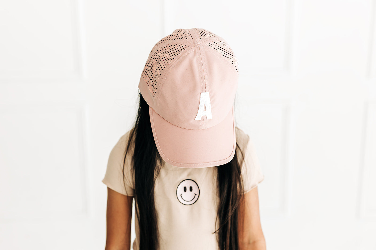 Dusty Rose Letter Athletic Hat - BIG FRENCHIES