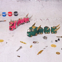 DIY Timber Train Kit – Build a Wooden Train with LED Light, Fun Accessories, Home and Office Décor - BIG FRENCHIES