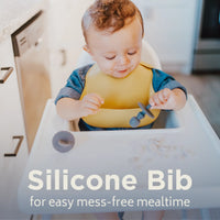 Sage Silicone Baby Bib - BIG FRENCHIES