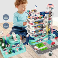 MEACAOFG Garage Cars Toys Elevator _ Parking Cars Toy Elevator _ Rotating Parking Lot Toy - Car