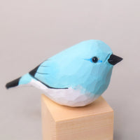 Hand-Carved Wooden Bird Figurine – Blue - BIG FRENCHIES