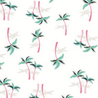 Miami Palm Tree White Two-Piece Set