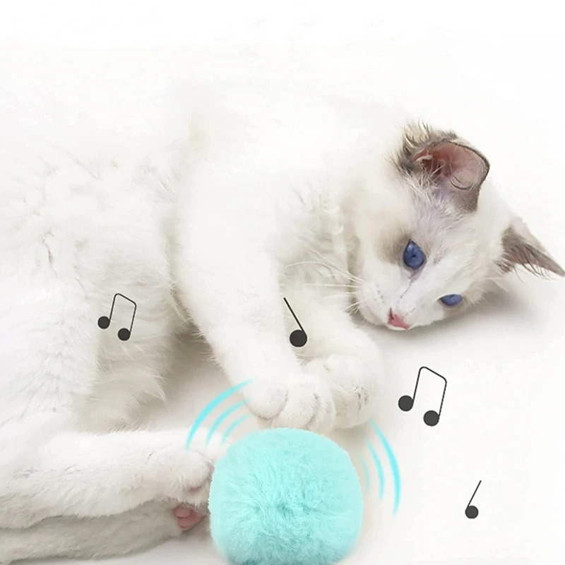 Interactive Ball Smart Cat Toys – Plush Electric Catnip Training Toy - BIG FRENCHIES