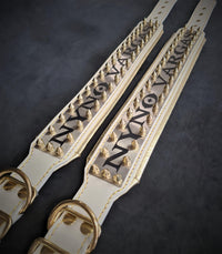 The "Metal" collar White & Gold- personalized!