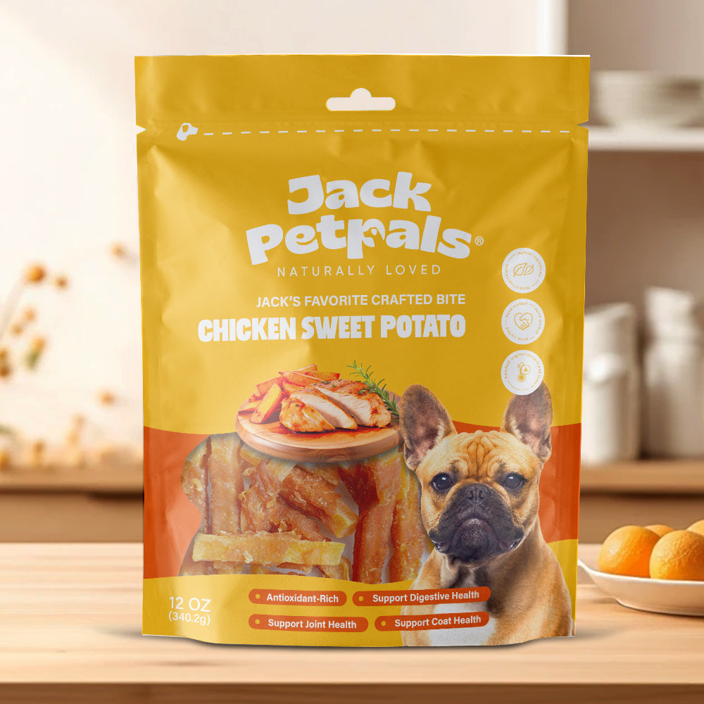 Jack PetPals Crafted Bite Chicken Sweet Potato Dog Treats (12oz) - BIG FRENCHIES