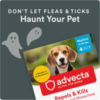 Advecta Ultra Flea Tick Dogs Medium 4 Month Supply Waterproof Topical Kills Fast