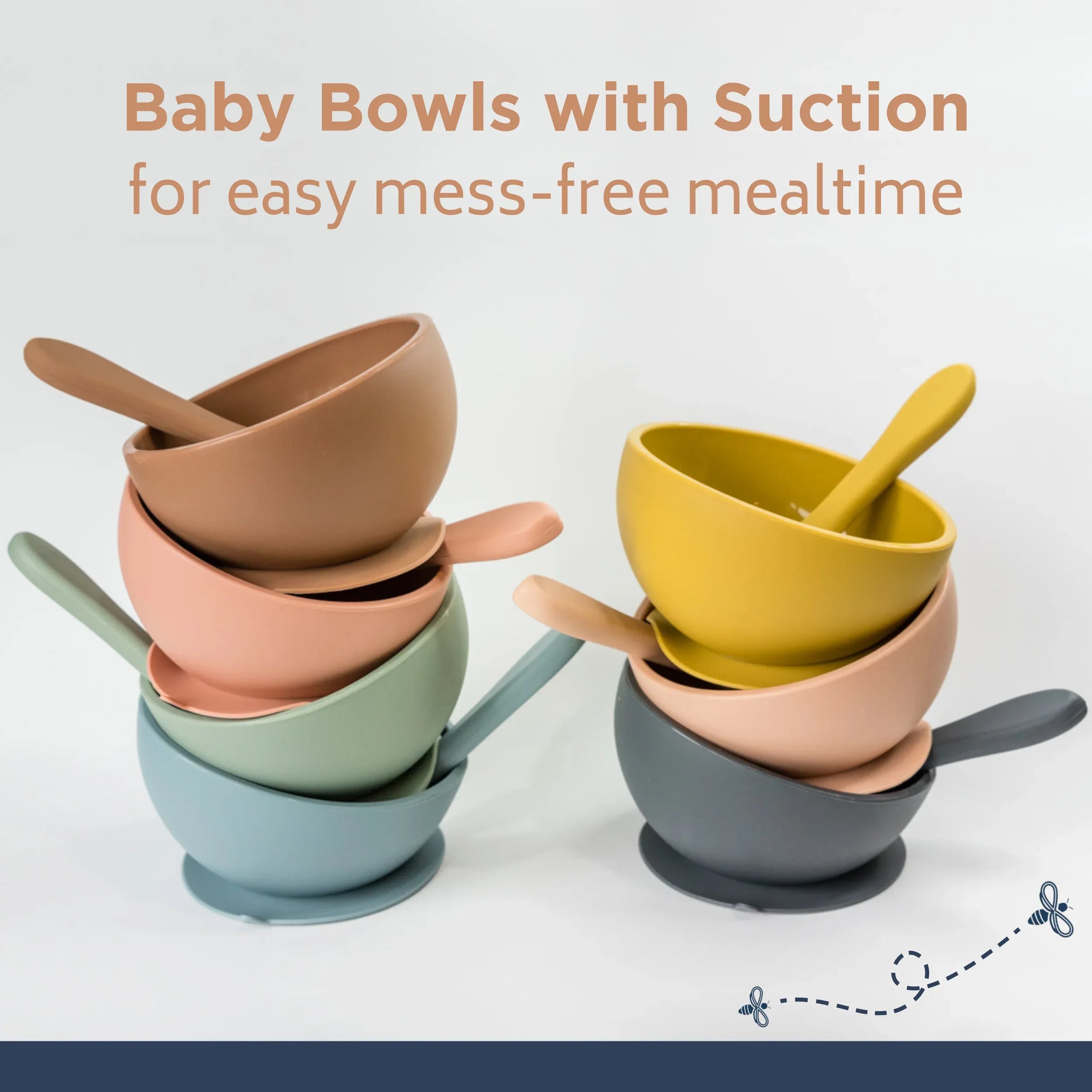 Apricot Suction Bowl and Spoon Set - BIG FRENCHIES