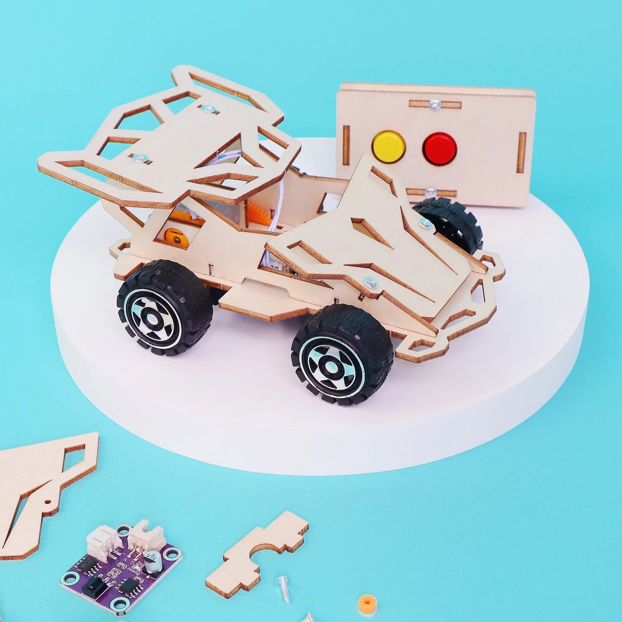 Infrared Remote Controlled Car DIY Kit, Educational STEM Toy - BIG FRENCHIES