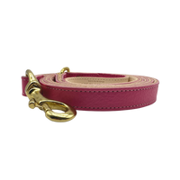 Plain Leather Dog Leashes - BIG FRENCHIES