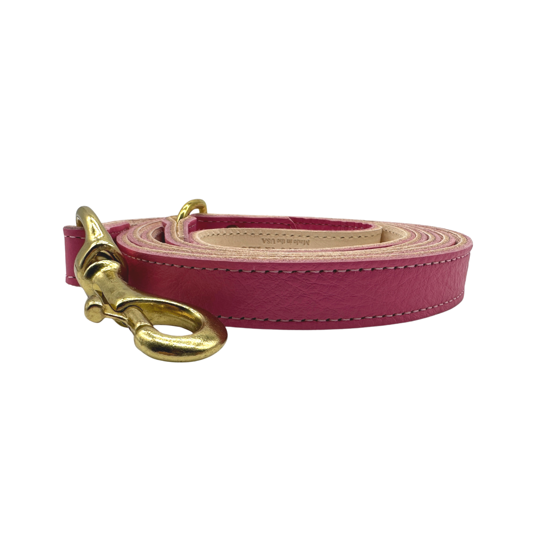 Plain Leather Dog Leashes - BIG FRENCHIES