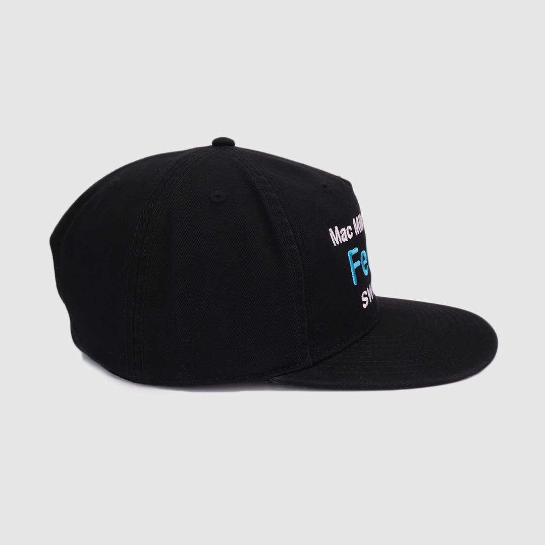 Mac Miller Hurt Feelings Swimming CUSTOM EMBROIDERED Black STRAPBACK CAP HAT