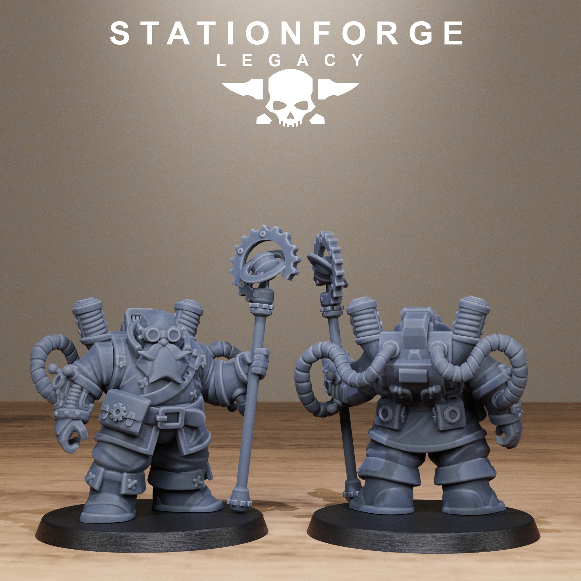 3D Printed Ironvale Dwarf Leaders by Stationforge Miniatures