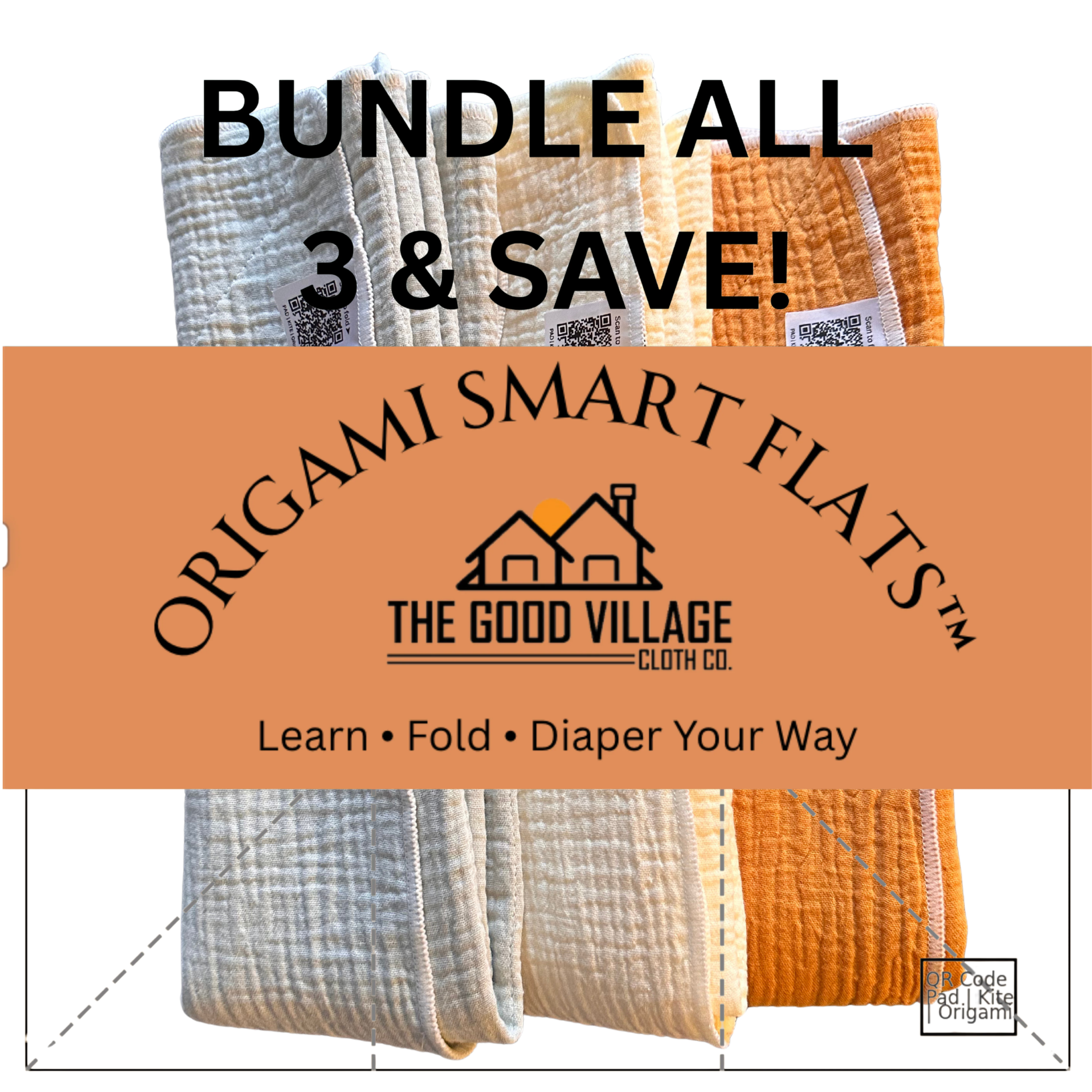 3-Pack Origami Smart Flats