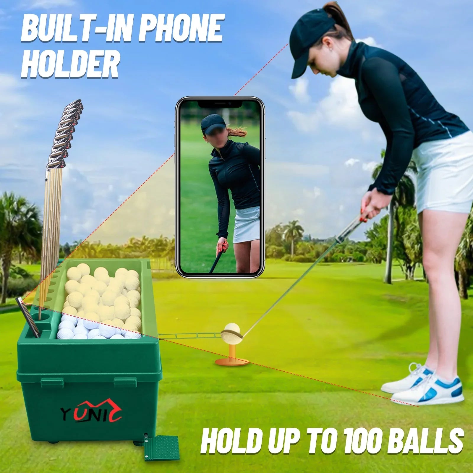 Golf Ball Dispenser Machine Powerless Automatic Tee Up - BIG FRENCHIES