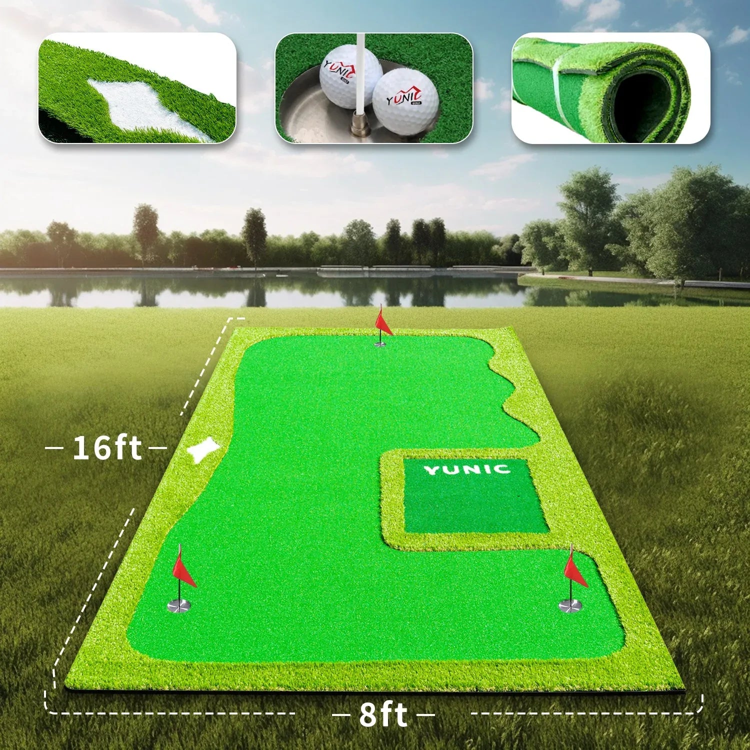 Golf Putting Green (16ft, Style B) - BIG FRENCHIES