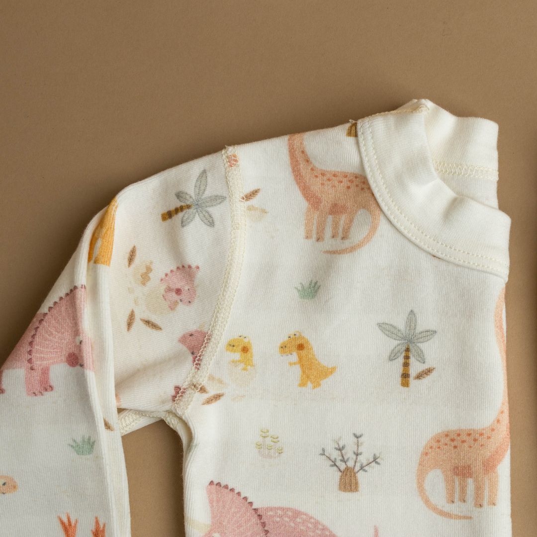 Rose Dino Family Organic Cotton Pajamas Made in USA - BIG FRENCHIES