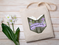 Tote bag: reading themed