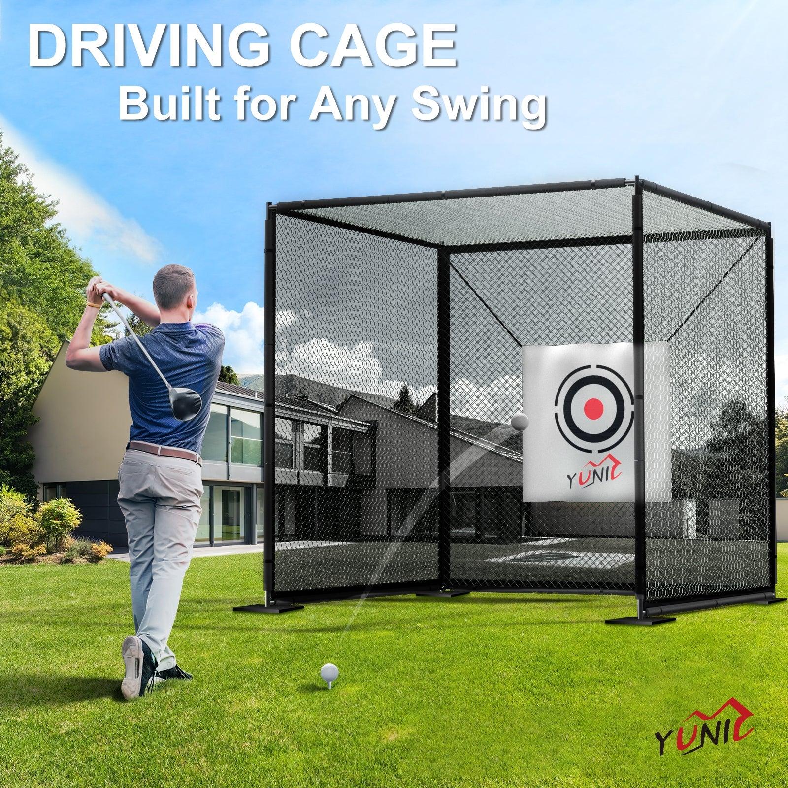 Golf Driving Practice Cage (Black) - BIG FRENCHIES