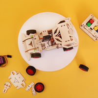 Steering Remote-Controlled Car DIY Kit, Educational STEM Toy - BIG FRENCHIES