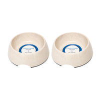 Country Living Set of 2 Natural Fiber Dog Bowls – White Swan - BIG FRENCHIES