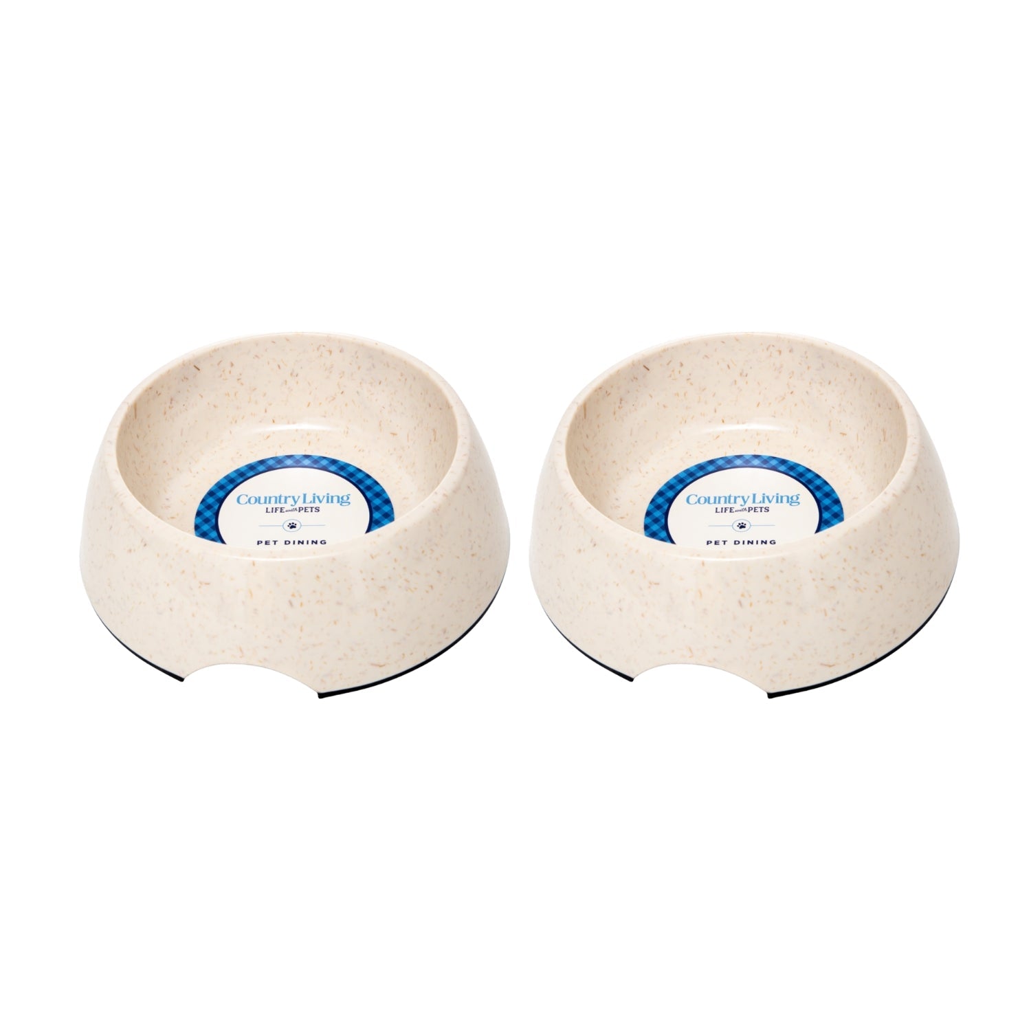 Country Living Set of 2 Natural Fiber Dog Bowls – White Swan - BIG FRENCHIES