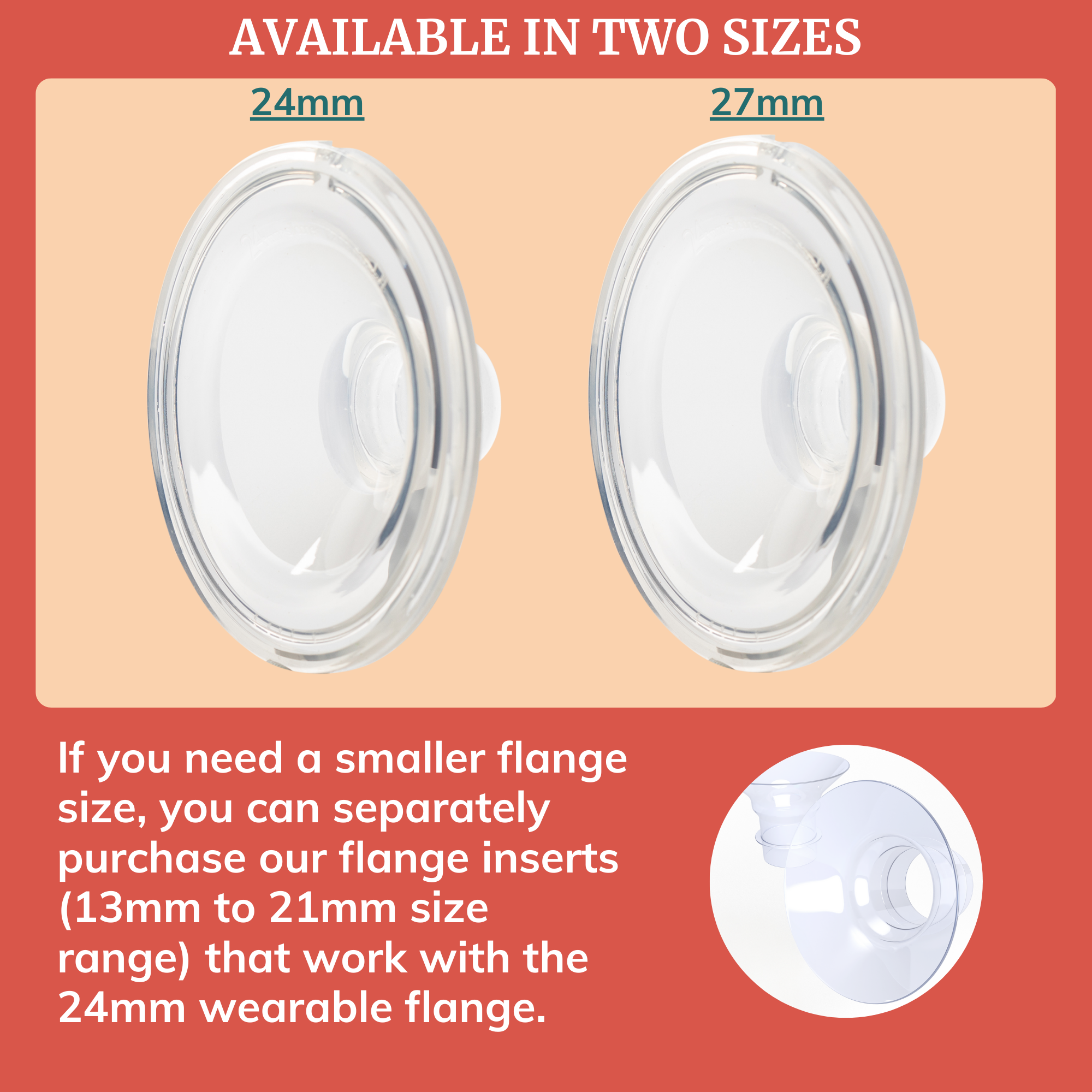 Wearable Breast Pump Flange - 24mm & 27mm