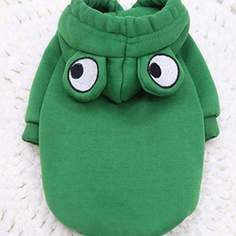 Cute Frog Pet Sweater – Green Hoodie for Small & Medium Dogs - BIG FRENCHIES