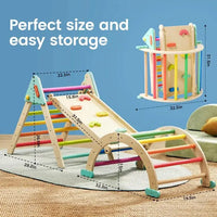 Tiny Land® 7-in-1 Rainbow Pikler Triangle Set