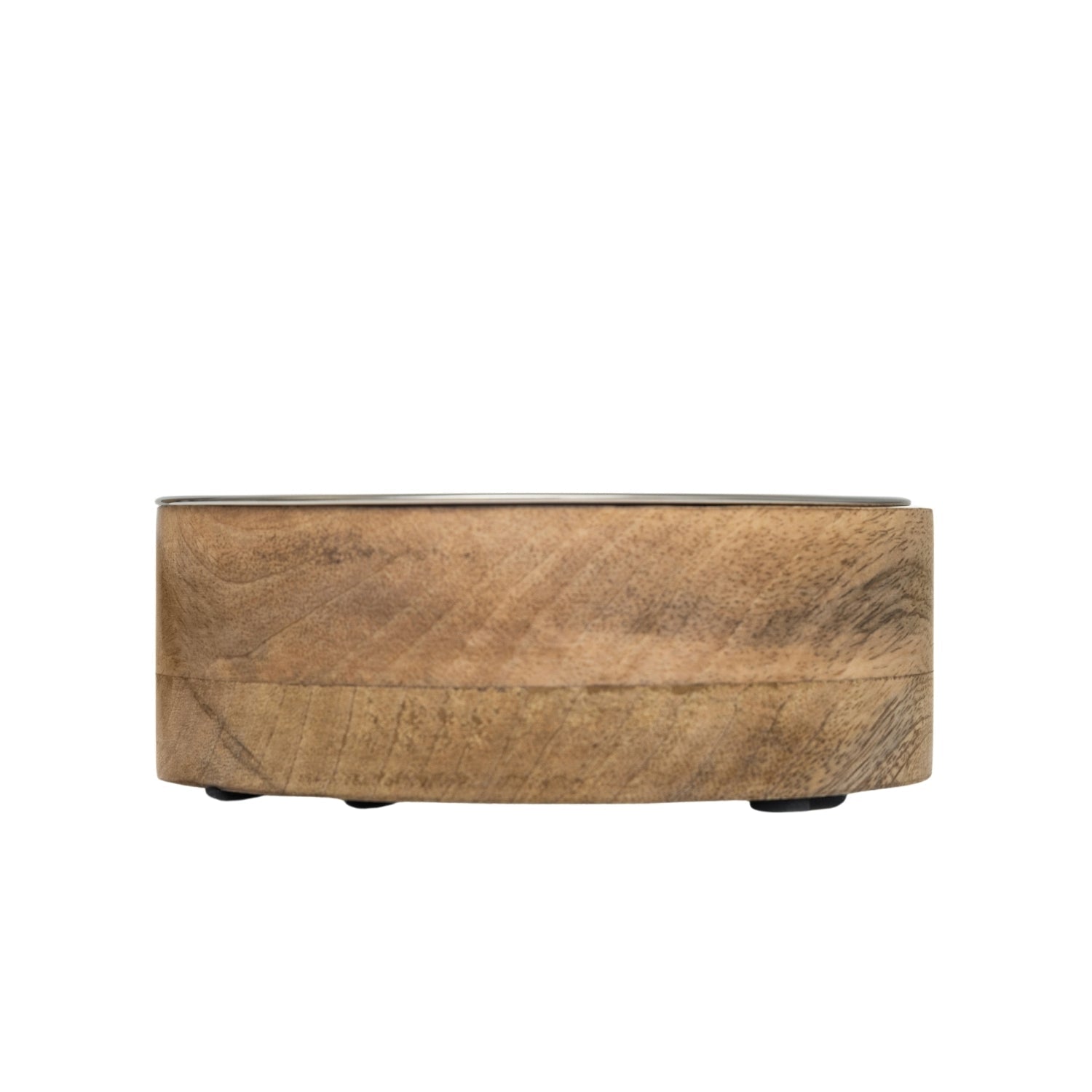 Country Living Stainless Steel Dog Bowl with Cylindrical Mango Wood Holder - BIG FRENCHIES