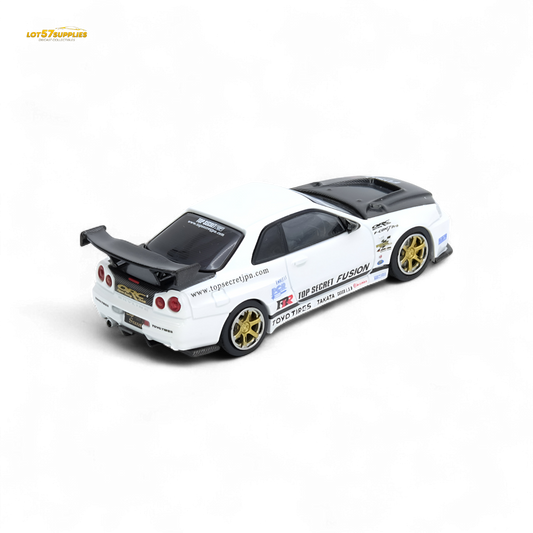 (Pre-Order) Inno64 Top Secret R34 GT-R White 1:64