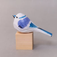 Hand-Carved Wooden Bird Figurine – White - BIG FRENCHIES