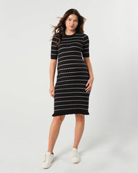 Louie Striped Knit Maternity & Nursing Dress - BIG FRENCHIES