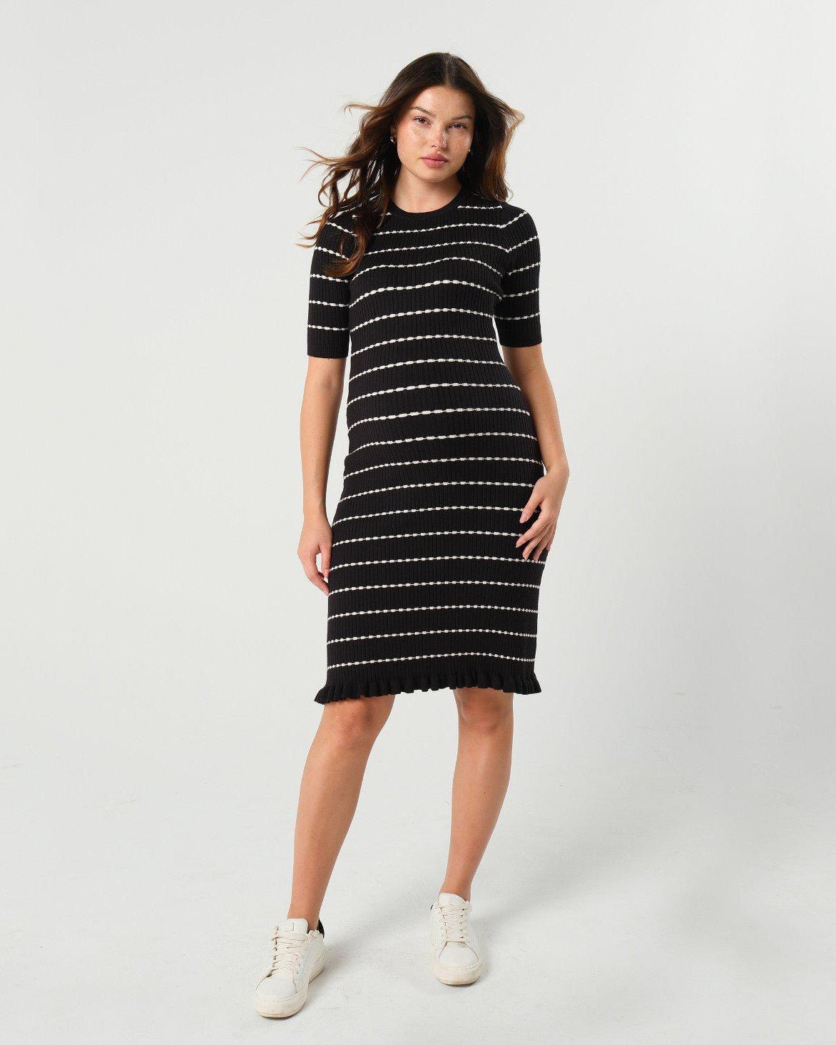 Louie Striped Knit Maternity & Nursing Dress - BIG FRENCHIES