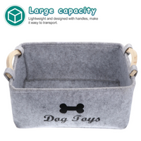 Dog Toy Storage Basket – Felt Organizer Bin for Pets - BIG FRENCHIES