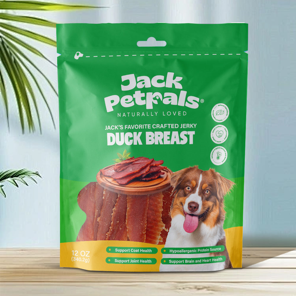 Jack PetPals Handcrafted Jerky Duck Breast Dog Treats (12oz) - BIG FRENCHIES