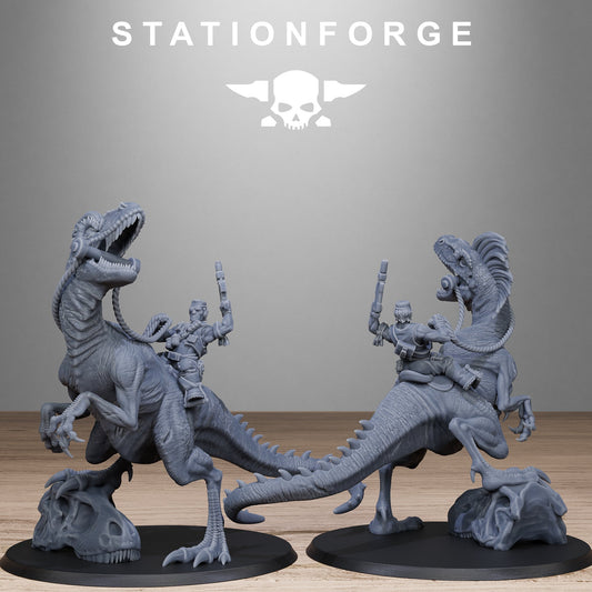 3D Printed GrimGuard Jungle Raptors by Stationforge Miniatures