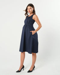 INTO THE BLUE Empire Maternity & Nursing Dress (Regular & Petite) - BIG FRENCHIES