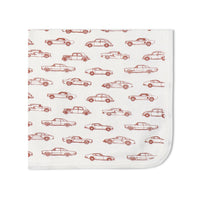 Organic Swaddle Blanket & Hat Set - Cars
