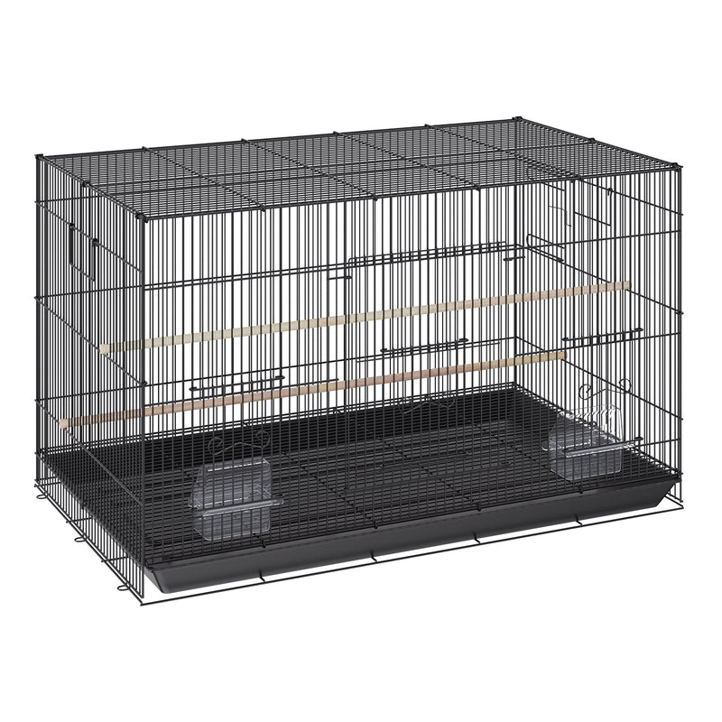 30 Inch Bird Cage, Metal Large Parakeet Cages For Cockatiels Small Parrot Budgies Lovebirds Canaries, Pet Bird Cage With