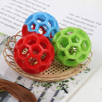 Hollow Ball Dog Cat Toy TPR Plastic Rubber Bite-resistant Two-color