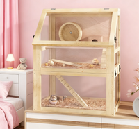 3 Tier Wooden Hamster Cage
