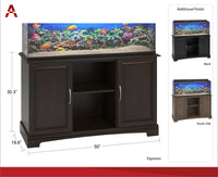 Alta Vista 50 - 75 Gallon Aquarium Stand, Rustic Oak - BIG FRENCHIES