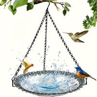 Hanging Bird Baths And Feeders For Outdoors, Plastic Bird Water Bowls For Garden And Yard Use