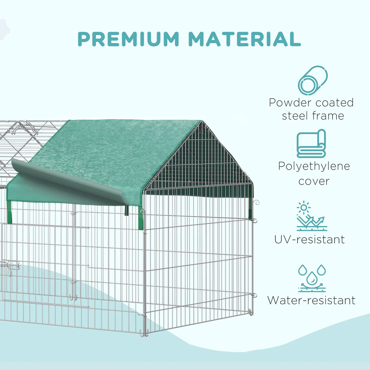 87x41x41-IN Catio Rabbit Guinea Pig Cage Chicken Coop Run, Small Animal Enclousure Outdoor Indoor with Cover and Multipl