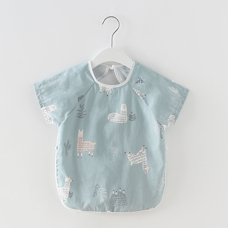 Baby Dinner Coverall Bib Spring And Autumn Long Sleeve Apron